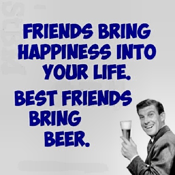 friends bring beer