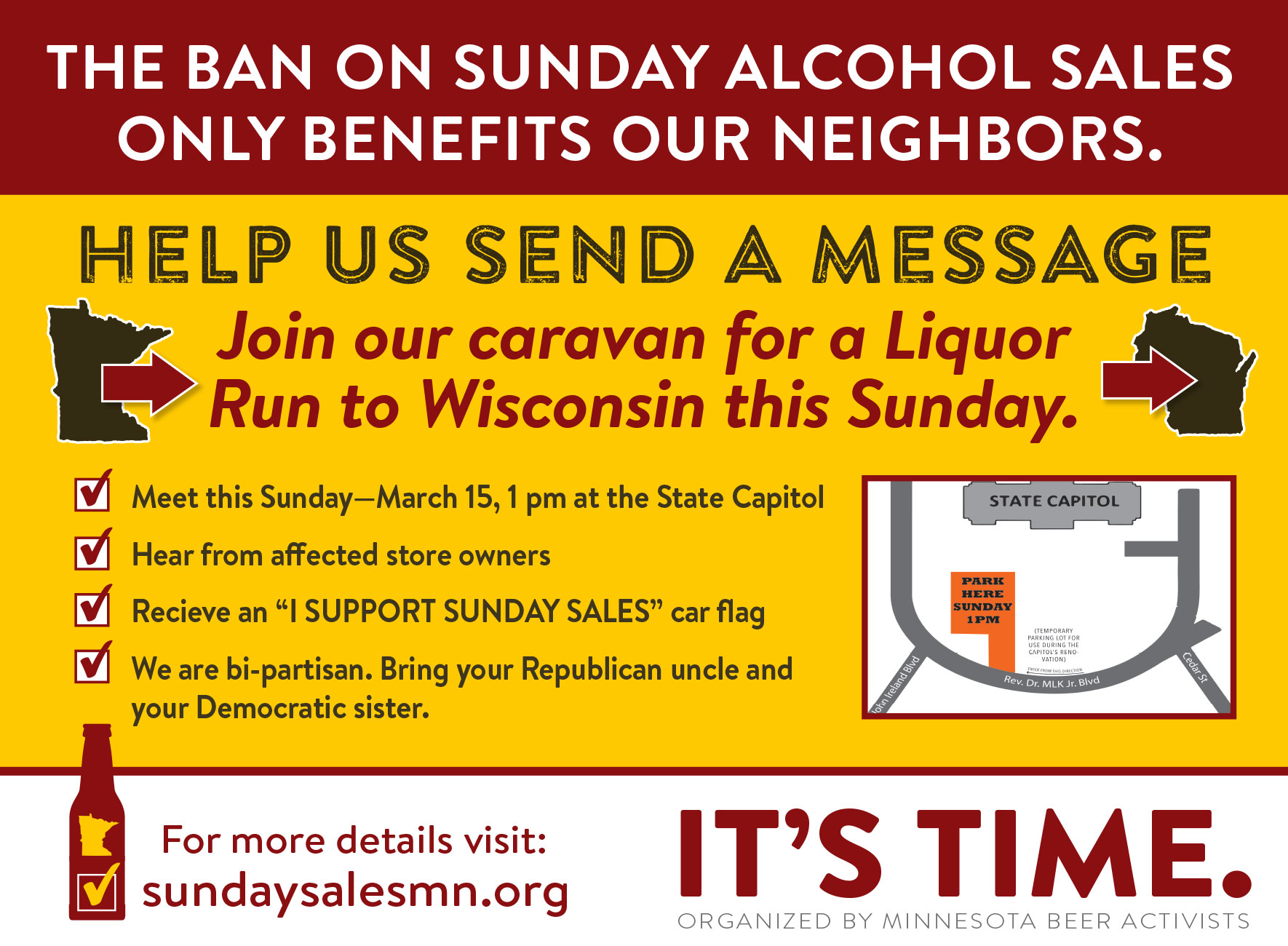 Sunday liquor sales run to Wisconsin