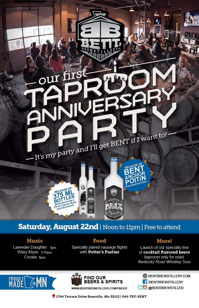 Bent Brewstillery 1st Taproom Anniversary Party!